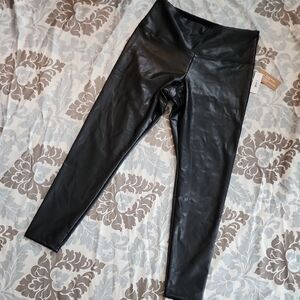 Joe Fresh Black Faux Leather Pants